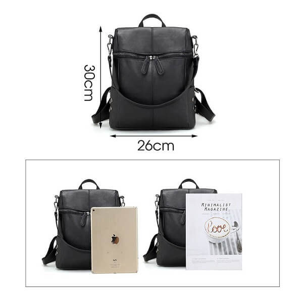 black backpack size